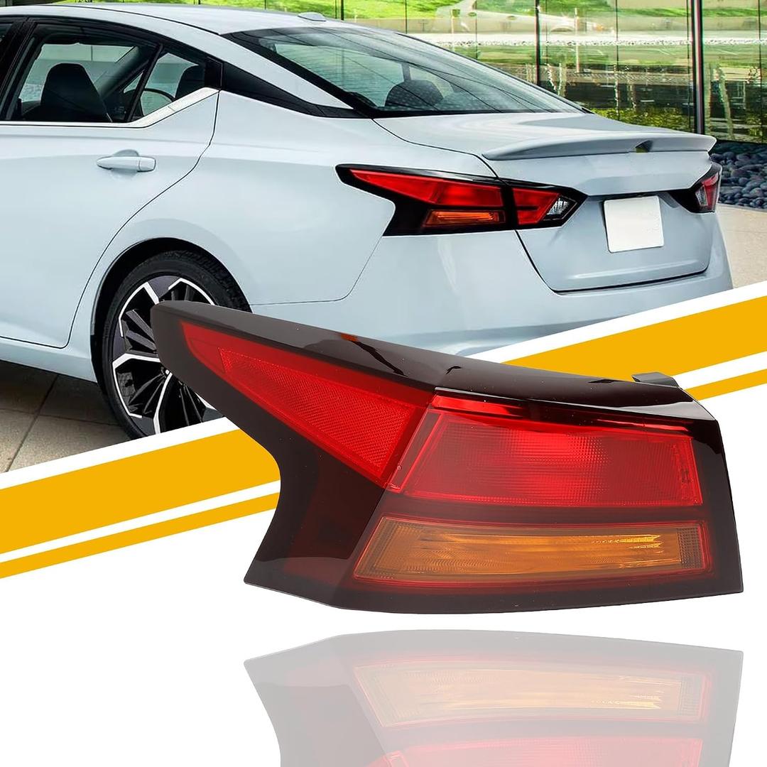Dasbecan Tail Light Assembly Compatible with 2019-2026 Nissan Altima
Left Driver Side Outer Halogen Taillight Rear Lamp Replaces 265556CA1A NI2804118 Waterproof With Bulbs