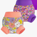 BIG ELEPHANT Baby Swim Diapers 2pcs, Reusable Adjustable Washable Waterproof Swimming Diaper for Boy's and Girl's 6Months - 5 Years
