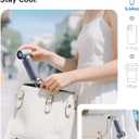 WSKEN Mini Handheld Portable Fan - Small Pocket Powerful Turbo Fan Personal Rechargeable Battery Operated USB Charger, 5 Speeds Summer Travel Essentials Gifts for Women/Men/Working/Outdoor,Gray