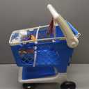 Let's Go Shopping Pretend Scan & Sort Shopping Cart, Sturdy Plastic, Includes Pretend Food, Blue Shopping Cart for Kids Age 2+