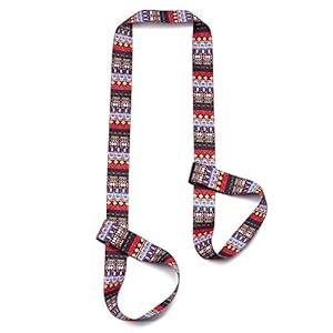 ZOOEASS Yoga Mat Strap, Adjustable Durable Yoga Mat Carrier & Stretching Strap, 5.9feet, Multiple Color Choices (Multiple Graphics, 5.9feet)