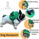 Dog Backpack Harness Lightweight, Adjustable, and Water-Resistant Pet Poopbag Ideal for Outdoor Adventures,Puppy School or Everyday Walks (X-Small)