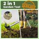 NICOFPHY Weed Puller Tool with Long Handle - 60" Manual Weeder Remover Tool, 2 in 1 Hand Weed Rake and Garden Hoe for Gardening, Heavy Duty Uprooting Weeding Pull for Yard, Lawn, Patio and Garden