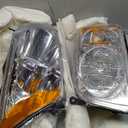 Headlights Assembly For 2007 2008 2009 2010 2011 2012 Dodge Caliber Hatchback SE SXT R/T Halogen Headlamp,Chrome Housing Amber Reflector
