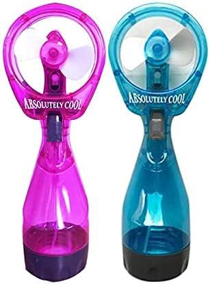 P&F Water Mist Spray Bottle Fan Portable Handheld Mister - Battery Operated Red