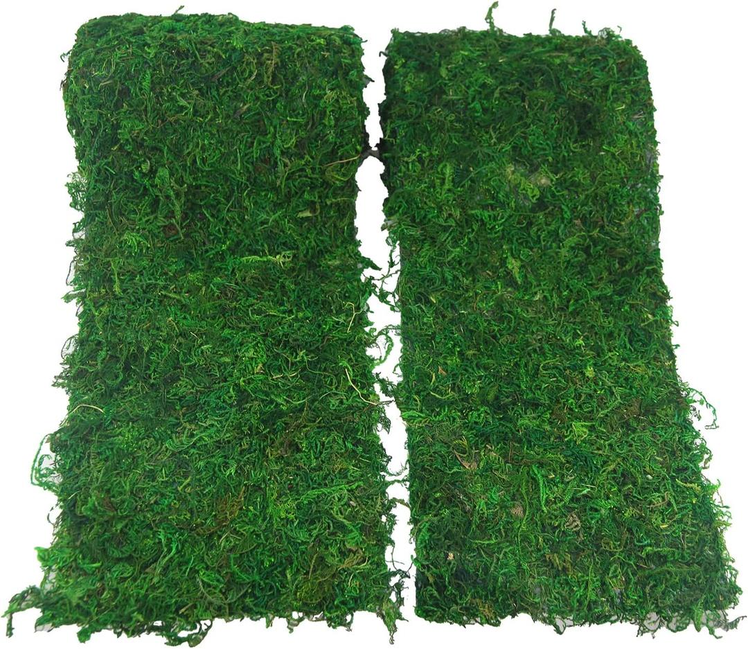 2 Pcs Moss Table Runner 5.5" x 51" Green Moss Roll for Fairy Garden Accessories Decor Party Wedding Woodland Moss Grass Table Runner Preserved Sheet Moss Mat for Crafts 14x130cm