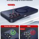 LeYi Compatible for Samsung Galaxy A32-5G Phone Case: Samsung A32 5G Case [Magnet Fit] with Screen Protector, Sleek Minimalist Matte Translucent Cell Phone A 32 Cover for Girl and Boy, Blue