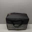 GENIMO Outdoor Rug Waterproof 6'x9' for Patio, Foldable Reversible Plastic Straw Carpet for Travel Trailers, Outside Area Mat for Rv, Deck, Picnic, Porch, Camper, Balcony, Beach, Black & Brown