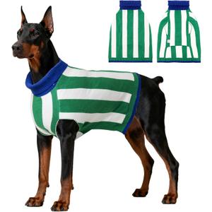 Dog Sweater, Dog Sweaters for Large Dogs, DogSweater Christmas, Warm Pet Coat for Large Breeds, Turtleneck Fall Winter Knitwear Clothes for Golden Retrievers,Labradors,Doberman, Green,U-LDS01M