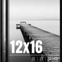 LaVie Home 12x16 Picture Frame 2 pack, Display Pictures 12 x 16 Poster Frame, 12x16 Black Photo Frame with HD Plexiglass, Display Frame for Vertical or Horizontal, Classic Collection