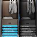 Under Cabinet Lighting - 10.5" Motion Sensor Light Indoor, Magnetic Wireless Closet Lights, Dimmable Led Night Light, Rechargeable Under Counter Lights for Kitchen, Bedroom, Stair, 2 Pack