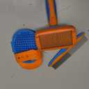 Self Cleaning Shedding Brush - 5-in-1 Professional Pet Grooming Kit Skin Friendly Grooming Tool for Dogs, Cats, and Puppies, Deshedding and Hair Removal for Long and Short Haired Pets,Blue-Orange