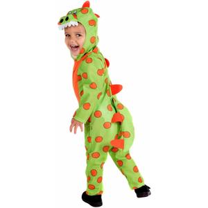 Toddlers Dinosaur Costume Kids Unisex Cute Green All in One Dino Suit - 1 Years (3-4 Years)