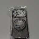 Misscase for iPhone 16 Pro Case Magnetic Glitter with Full Camera Lens Protector,[Compatible with MagSafe] Cute Glitter Bling Sparkly Love Hearts Plating Cover Phone Case for Women Girls-Silver