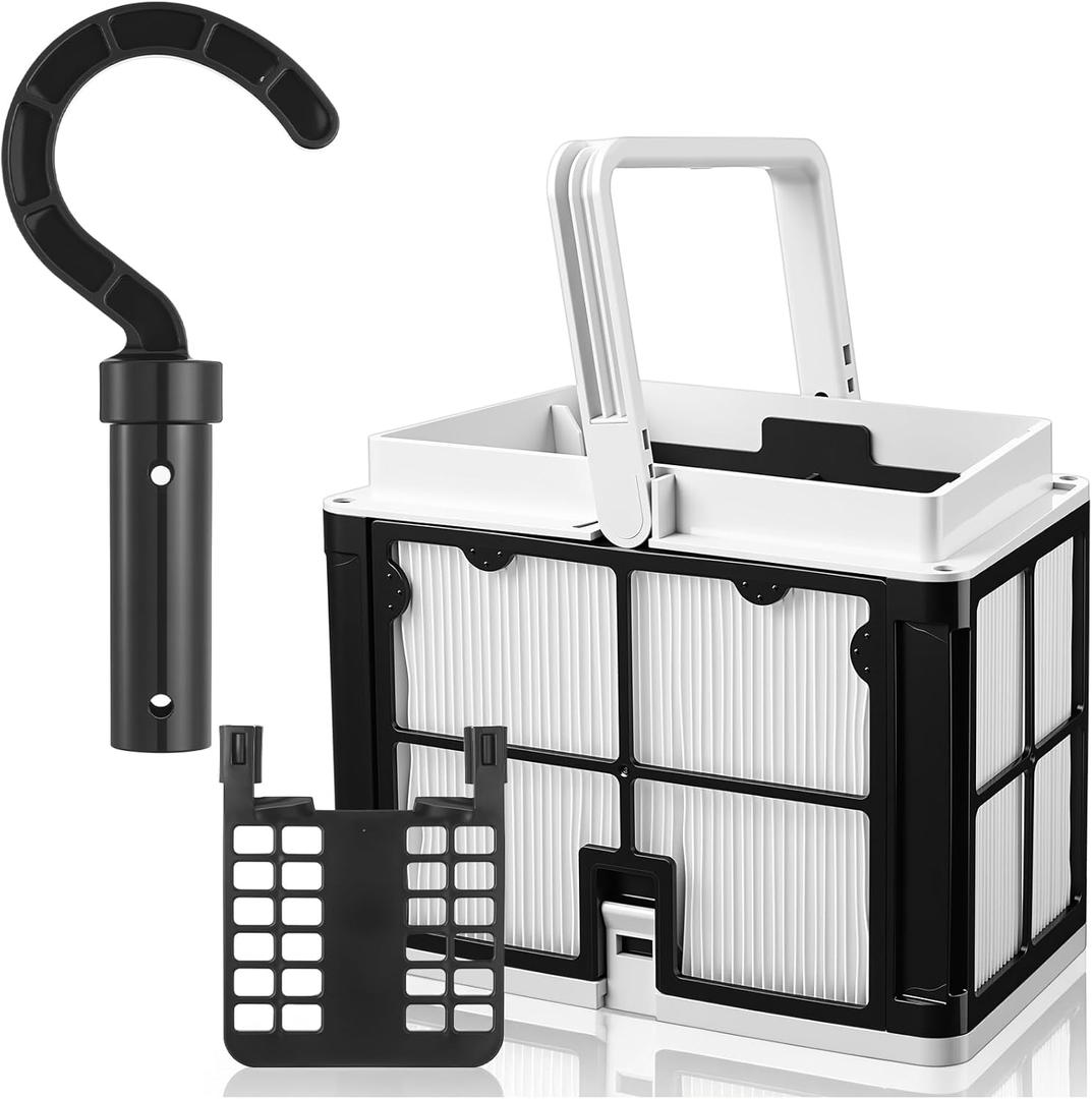 Wonderjune 1 Pcs 9991460-r1 Ultra-fine Filter Basket with Hook for All Robotic Pool Cleaner Compatible with Robotic Pool Cleaners, Pools Filters Basket Skimmer Bottom Spring Filters