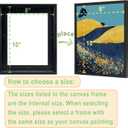 11x14 Canvas Floater Frame with 0.6"-0.9" Deep, Canvas Floating Frame for Oil Painting, Art Prints Artwork Frames(11"x14",Black)