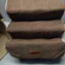 ZOMISIA Dog Steps for Couch - Pet Stairs for Small Dogs and Cats, Dog Steps with Non-Slip Bottom Grey 3 Steps, Brown