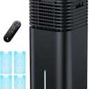 4-IN-1 Portable Air Conditioners, Evaporative Air Cooler w/4 Modes & 3 Speeds, 15H Timer for Smart Auto-off, 2-Gal Tank for 20H Cooling,17FT Remote,No Hose Needed,120Oscillating Swamp Cooler