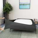 Box Spring Cover Twin/Twin XL Size - Jersey Knit & Stretchy Wrap Around 4 Sides Bed Skirt for Hotel & Home, Gray (Dark Gray)