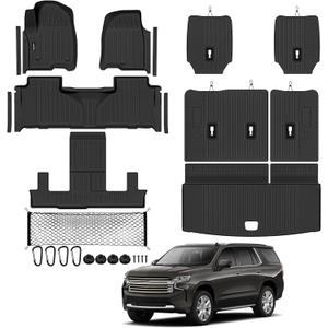 Floor Mat Set for 2021-2027 Chevy Tahoe/Cadillac Escalade 7 Seats