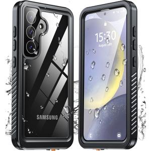 ANTSHARE for Samsung Galaxy S25 Case Waterproof, [IP68 Underwater] Built-in Screen/Camera Protector, 12 FT Military Dropproof Full Body Shockproof, Protective Phone Case for Galaxy S25 Case 6.2"-Black (Galaxy S25, S25-Black)