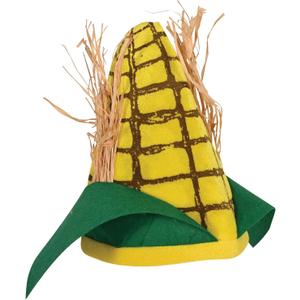 Plush Corn Cob Hat