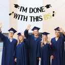 3 x I'm Done With This B.S. Banner - Congrats Bachelor Grad Party Banner, Bachelor's Degree Graduation Party Decorations Black Glitter