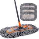 Microfiber Dust Mop for Hardwood Floor Cleaning with 3 Replacement Mop Pads
