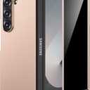 Maxdara for Z Fold 6 Slim Case, [Built in Privacy Screen Protector] [Support Wireless Charging] Shockproof Hard PC Protective Phone Cover Case for Samsung Galaxy Z Fold 6 5G (Rose Pink)