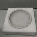 Travertine Decorative Bowl - 7.8" Diameter & 2 Height - Key Bowl for Entryway Table - Organic Modern Centerpiece - White/Gray