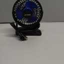 BESKAR USB Clip on Fan, Portable Small Fan with Cord Powered, 3 Speeds Strong Airflow, with Sturdy Clamp, Quiet Personal Desk Fan