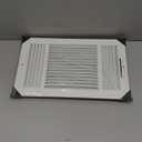 HVAC Premium 14''w X 8''h 3-Way AIR Supply Grille - Vent Cover & Diffuser - Flat Stamped Face - White [Outer Dimensions: 15.75''w X 9.75''h]