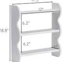 Aboacen 100% Solid Wood Shelves on Wall, Water Proof Bathroom Wall Shelves, 18.8 x 17.3 x 4.7 inches