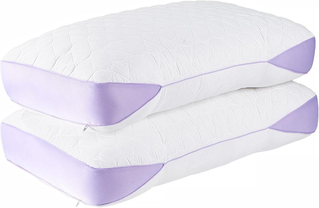 Adjustable Bed Pillows King Size Set of 2 Pack with Zipper,Supportive Breathable Cooling Hotel Luxury Down Alternative Gusseted Pillow for Side Stomach or Back Sleepers (White)