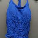 MathCat Workout Tank Tops for Women with Built in Bra, Sleeveless Gym Tops Seamless Racerback Athletic Yoga Shirts (Small, Kleinblue)