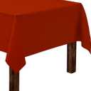 Gee Di Moda Rectangle Tablecloth - 60 x 84 Inch Burnt Orange, Polyester, Rectangular, Heavy Duty, Washable, Wrinkle Resistant, Ideal for 5 Ft Buffet Table, Holiday Party, Dinner, Wedding & Baby Shower