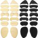 14 Pairs Shoe Inserts for Women, Heel Pads for Shoes that are Too Big, Heel Grips for Womens Shoes, Shoe Inserts & Insoles Stop Slipping, Rubbing, Foot Pain (Beige + Black)