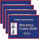 Mah Jong Cards 2026 Revision - Large Print, 4-Pack