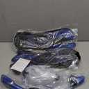 Zenoplige Mask Fins Snorkel Set, Snorkeling Gear for Adults, Panoramic View Snorkel Mask Anti-Fog, Adjustable Dive Flippers, Dry Top Snorkel and Travel Bag, Scuba Gear for Swimming Snorkeling Diving (Large-X-Large, Transparent Blue)