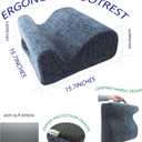 Ergonomic FootstoolTwo-Way Tilt Design with Heel & Arch SupportWide Non-Slip Foam Footrest with 3-Point Support, Removable Washable Cover for Office/Home, for Prolonged Sitting & Under-Desk Use