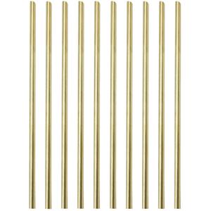10PCS 4mm Solid Round Brass Rod Lathe Bar Stock Kit for DIY Craft Tool, 5/32 inch in Diameter, 12 inch in Length