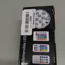 Creatrek Shower Light with Remote, Battery Operated Lights for Christmas Decor, Submersible LED Lights for Pumpkin, Bathtub, Hot Tub, Party, 4 Pack