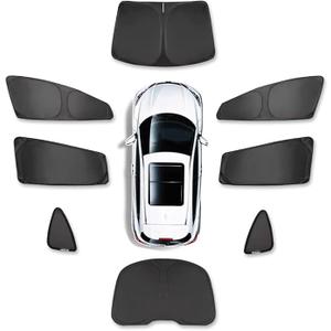 Sunshade All Windows Windshield Reflective Covers Sunproof UV Rays and Privacy Protection - Full Set 8 Pieces Compatible with Tesla Model 3 Highland
