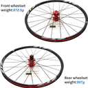 26"/27.5"/29" Mountain Bike Wheelset,Ultralight Carbon Hub Aluminum Alloy Rim 24H Bike Wheels, Quick Release Disc Brake MTB Wheels,Compatible 8-11 Speed Cassette