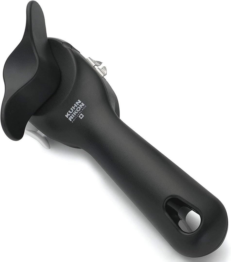Kuhn Rikon Auto Safety LidLifter/Can Opener with Ring Pull, 8 x 2.5 x 2.75 inches, Black