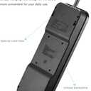 KMC 12-Outlet Surge Protector Power Strip with 8 USB Charging Ports (5V/10A), 2500J,6-Foot Cord