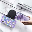 for Galaxy A35/A55 5G Case,3 in 1 Oil Painting Flower Pattern Heavy Duty Shockproof Protection Silicone Rubber Bumper+Hard Plastic Protective Cover for Samsung A35/A55 6.6",Purple/Yellow