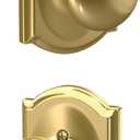 SCHLAGE F10 PLY 605 CAM Camelot Collection Plymouth Passage Knob, Bright Brass