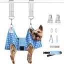 Dog Grooming Hammock Harness, Pet Grooming Hammock for Cats & Dogs, Dog Sling for Nail Clipping/Trimming (Small)