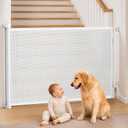 EZIGO 60 Inch Retractable Baby Gates, 41 Inch Extra Tall Retractable Gate